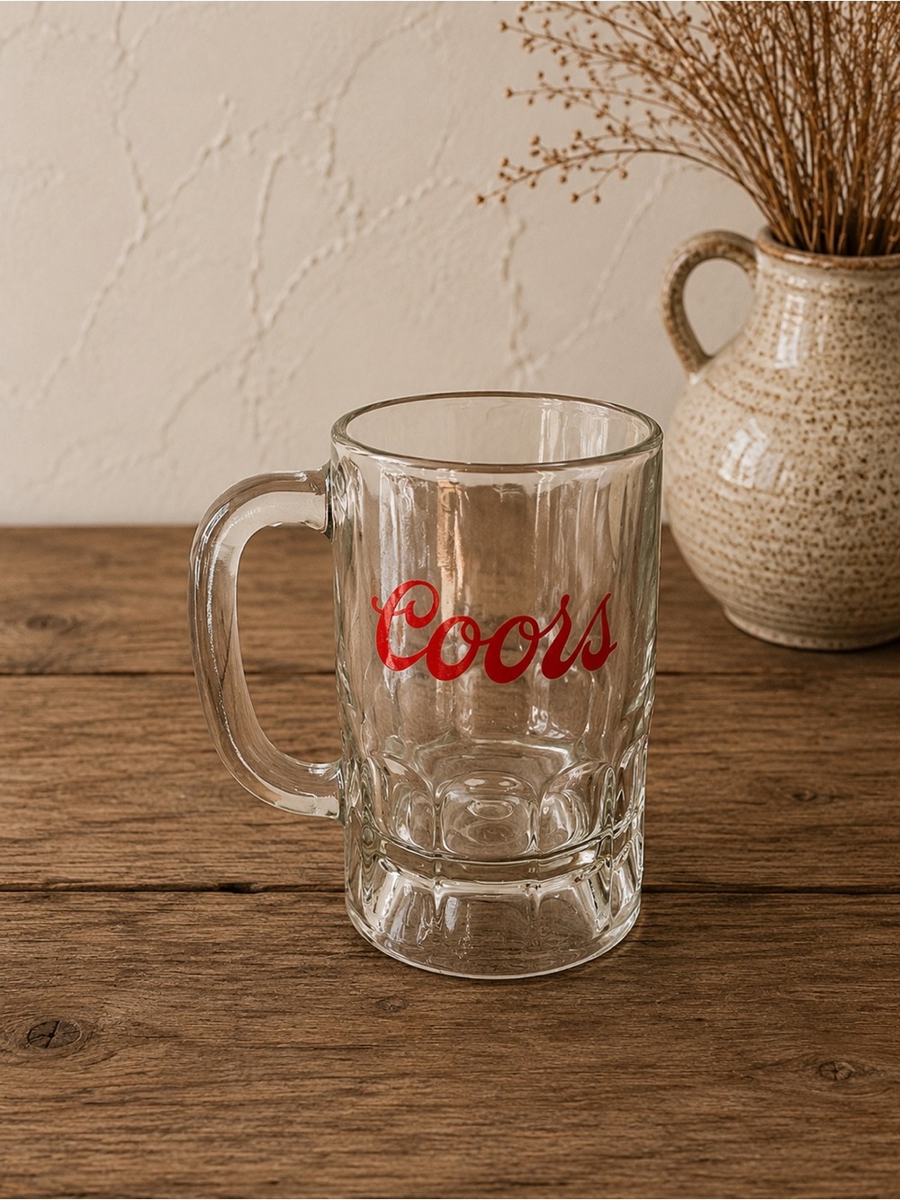 Vintage Coors Glass Beer Stein